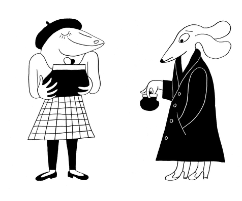 Illustration av två personer med olika löner